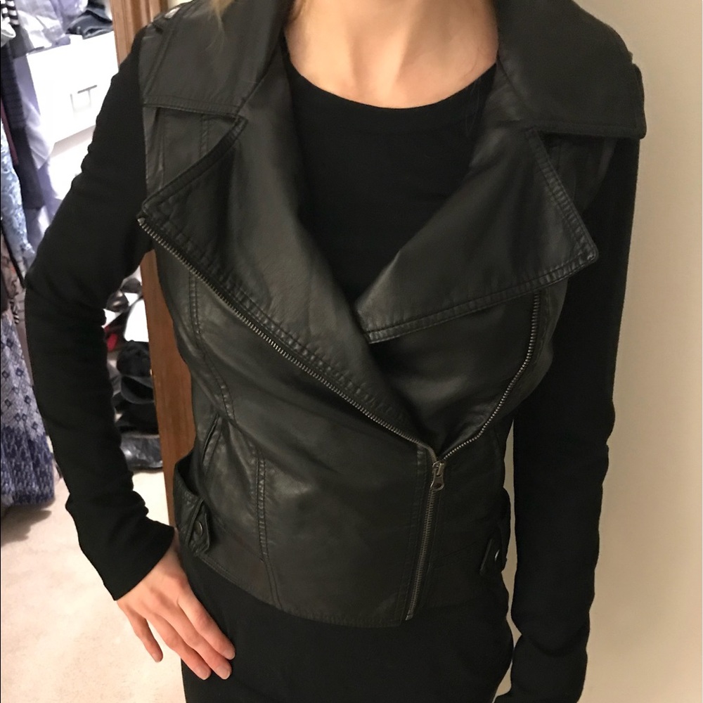 Faux leather jacket